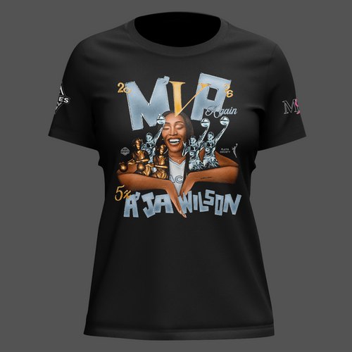 (Women) Limited edition A’ja Wilson 5X M'VP T-shirt - Black