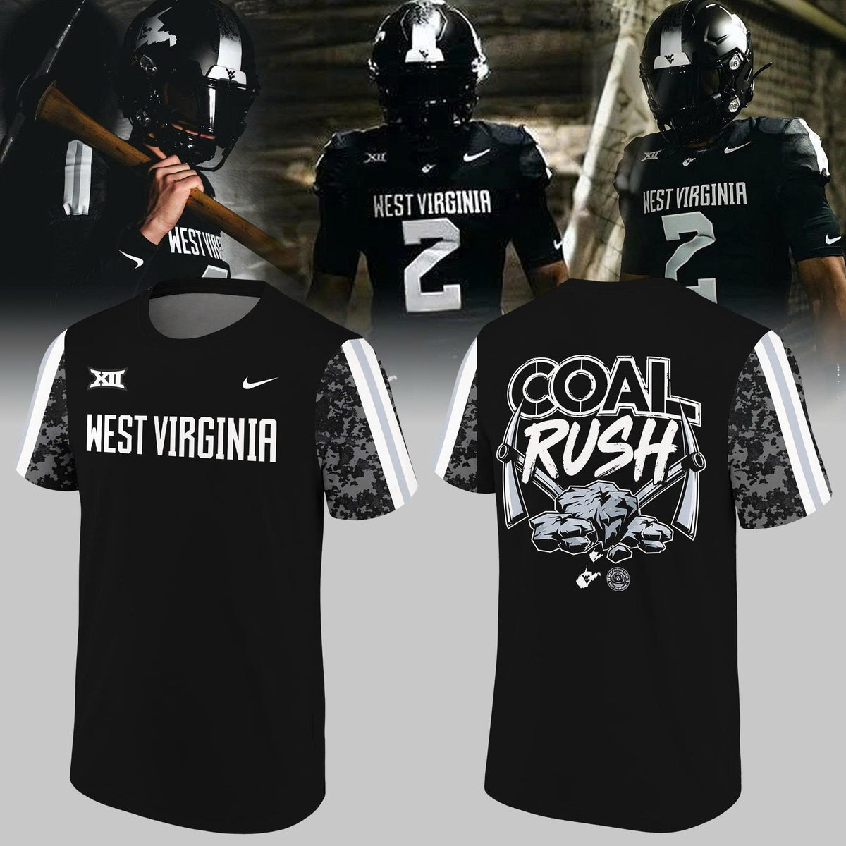 Exclusive T-Shirt uniform "Coal Rush" West Virginia Football