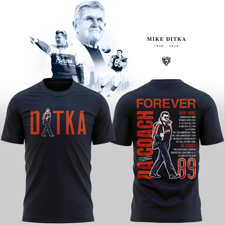 01.12. Chicago Bears Mike Ditka Forever - Remembering a Legend - Paying Tribute to Da Coach T-Shirt