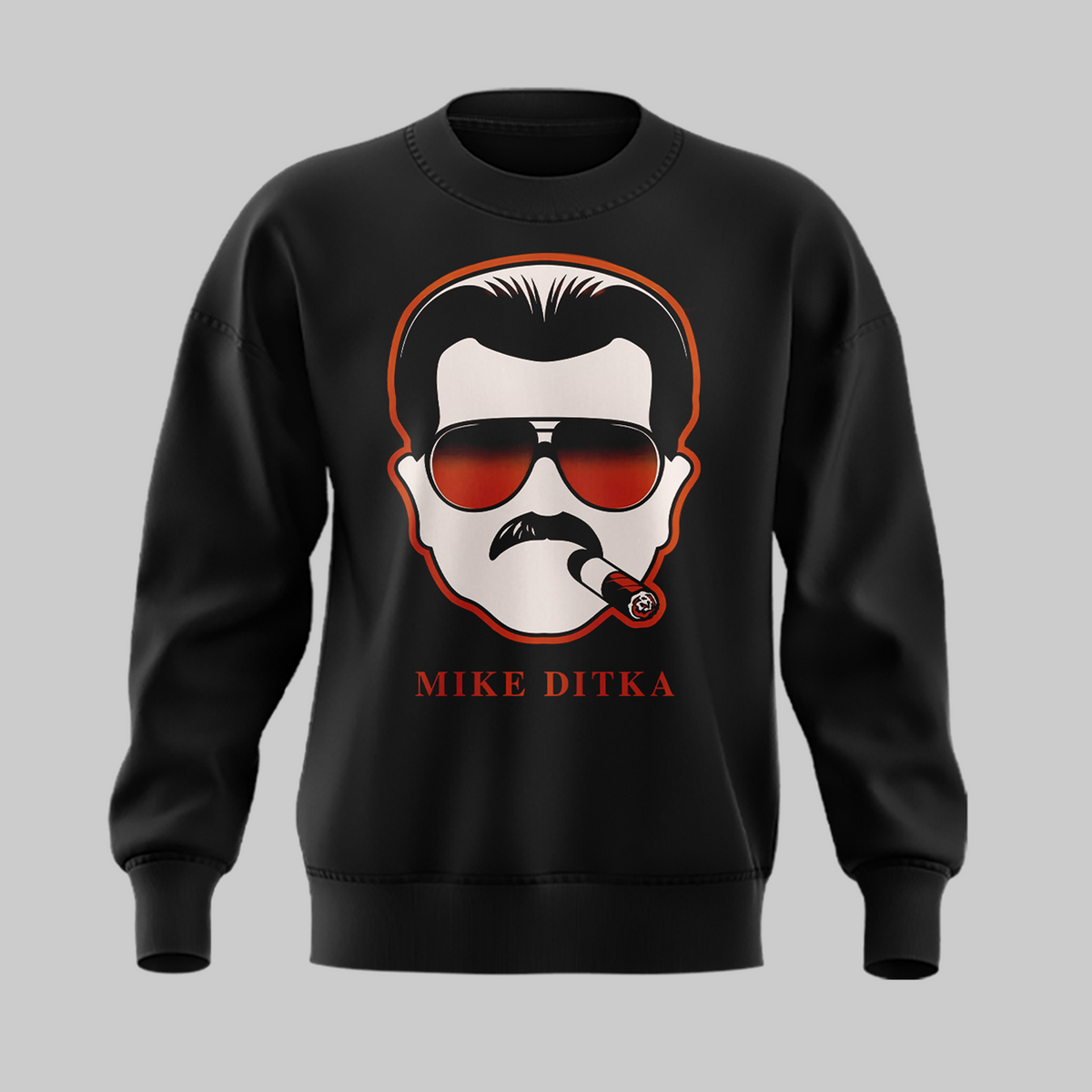 Chicago Bears Mike Ditka Forever SWEATSHIRT - Balck