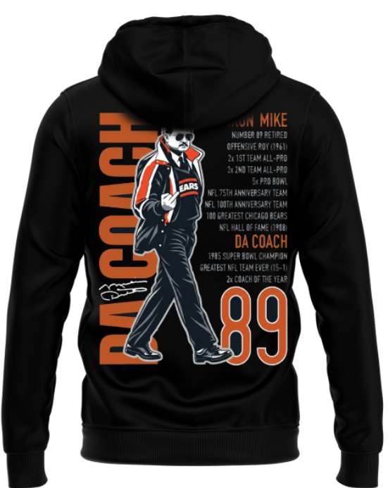 01.20. Paying Tribute to Da Coach Chicago Bears - Coach Mike Ditka Forever Hoodie
