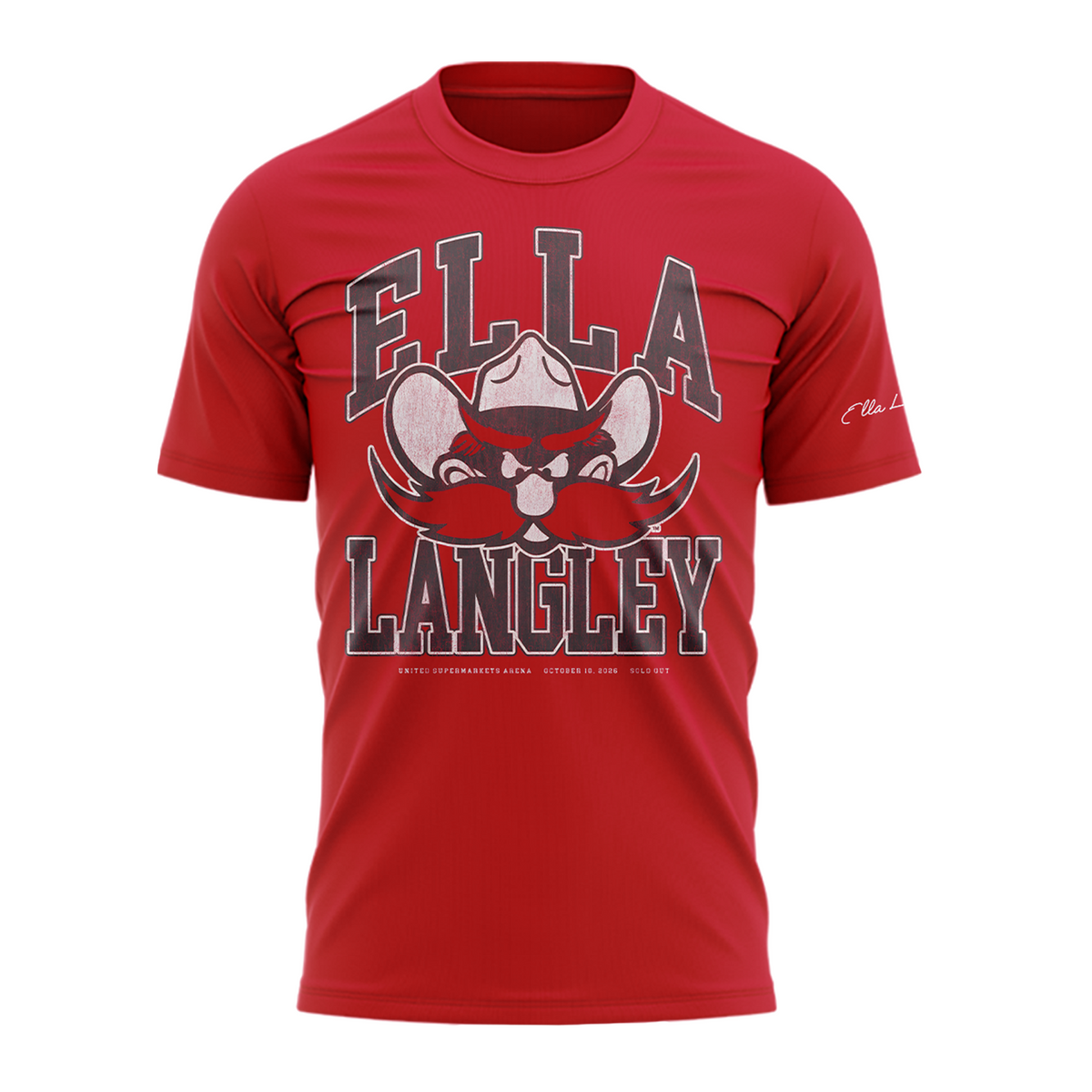 02.Texas Tech Red Raiders x Ella Langley-The Dandelion Tour 2026 T-shirt