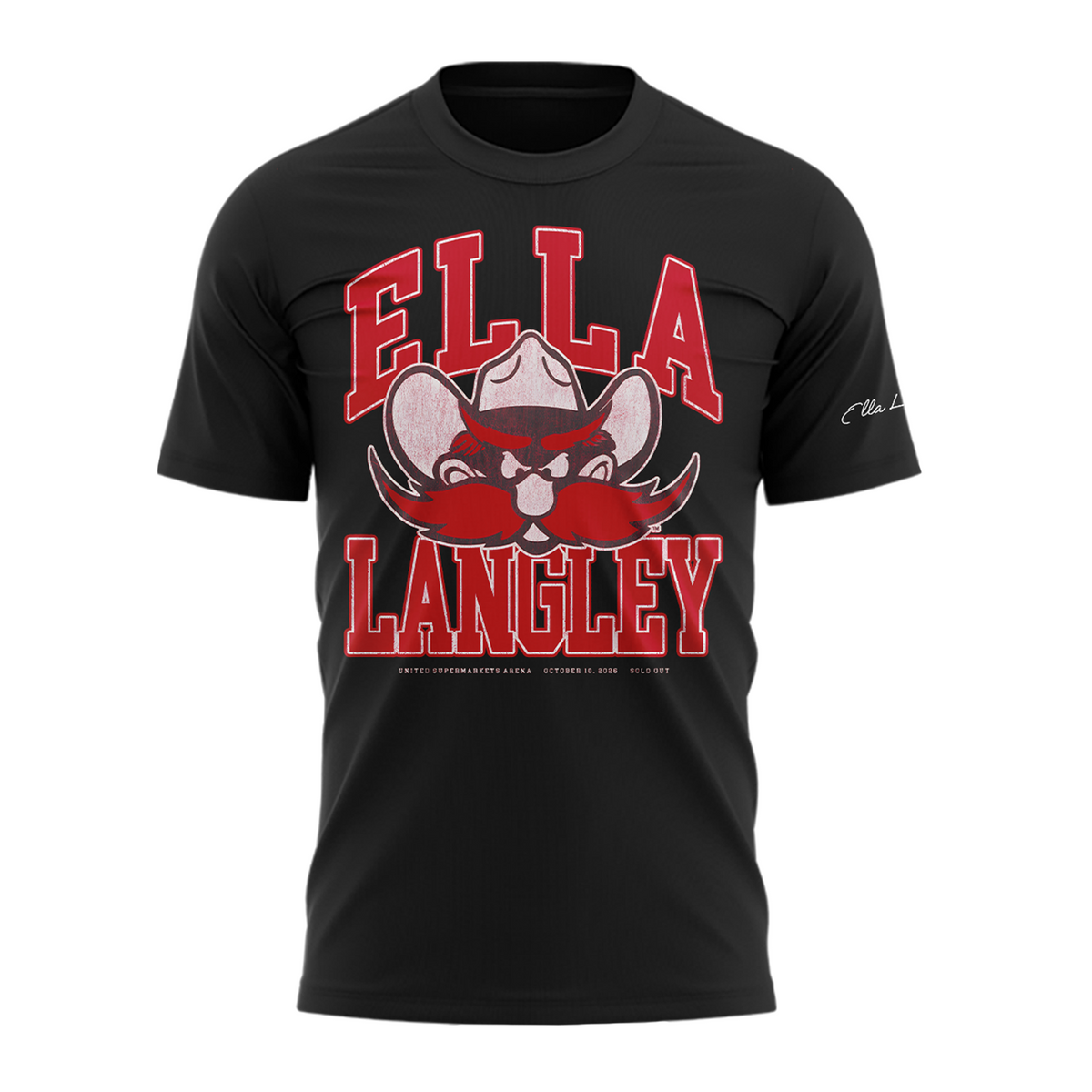 03.Texas Tech Red Raiders x Ella Langley-The Dandelion Tour 2026 T-shirt