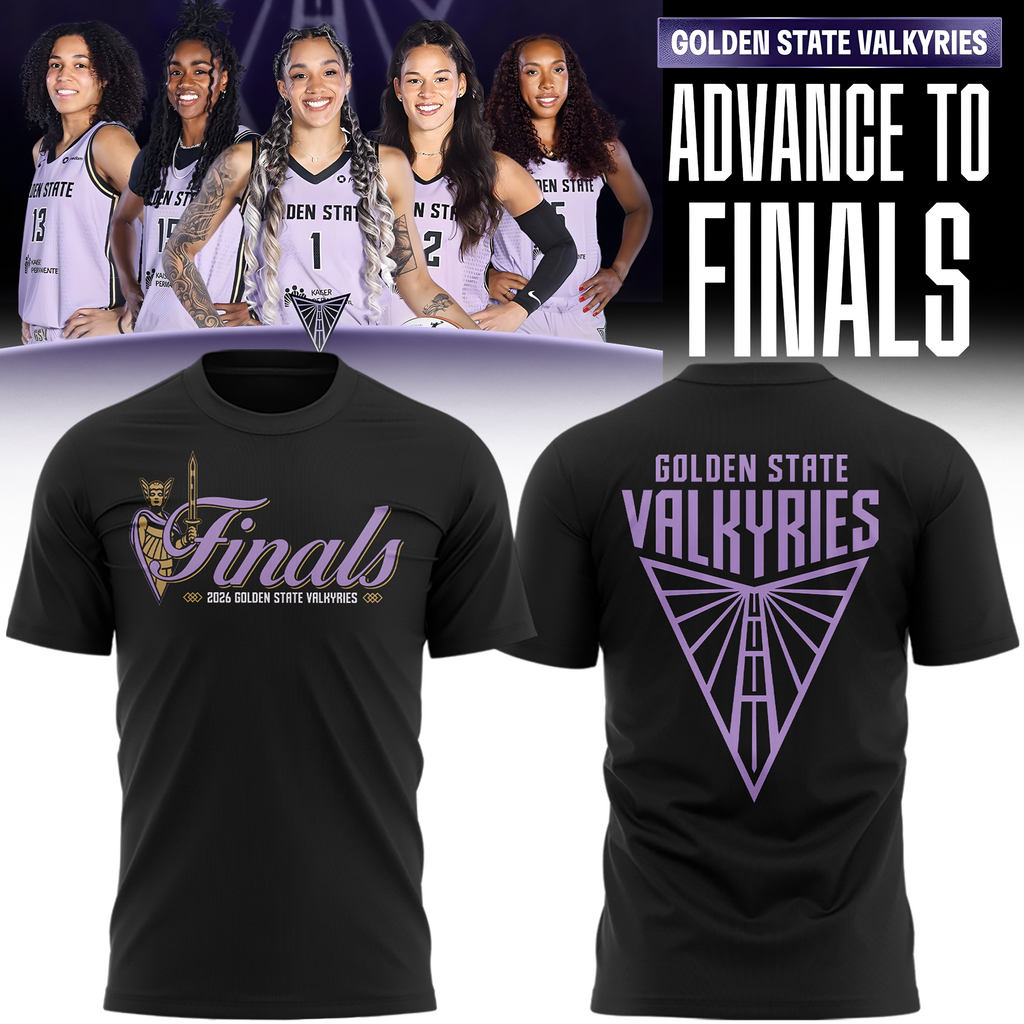 Limited edition Golden State Valkyries 2026 WNBA Finals T-Shirt- Black