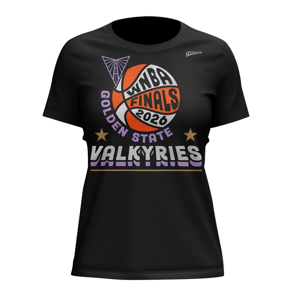 01.(Women's)Limited edition Golden State Valkyries 2026 WNBA Finals T-Shirt- Black