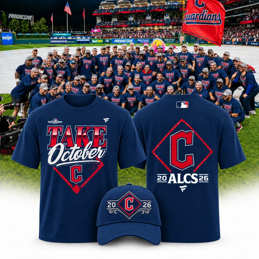 01.40. Cleveland Guardians 2026 Take October T-Shirt Limited Edition