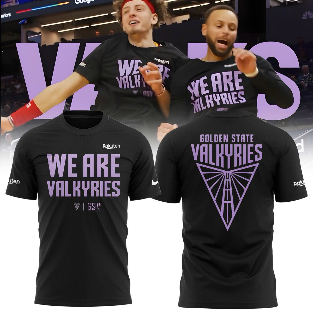 Unisex Black Golden State Valkyries "We Are Valkyries" T-shirt
