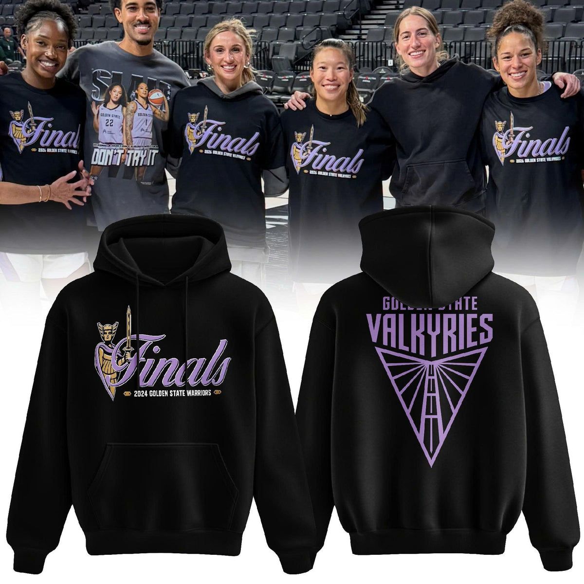 Unisex Black Golden State Valkyries 2026 Final Hoodie
