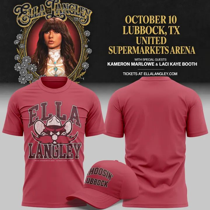 Limited Edition T-Shirt Ella Langley x Texas Tech "The Dandelion Tour"