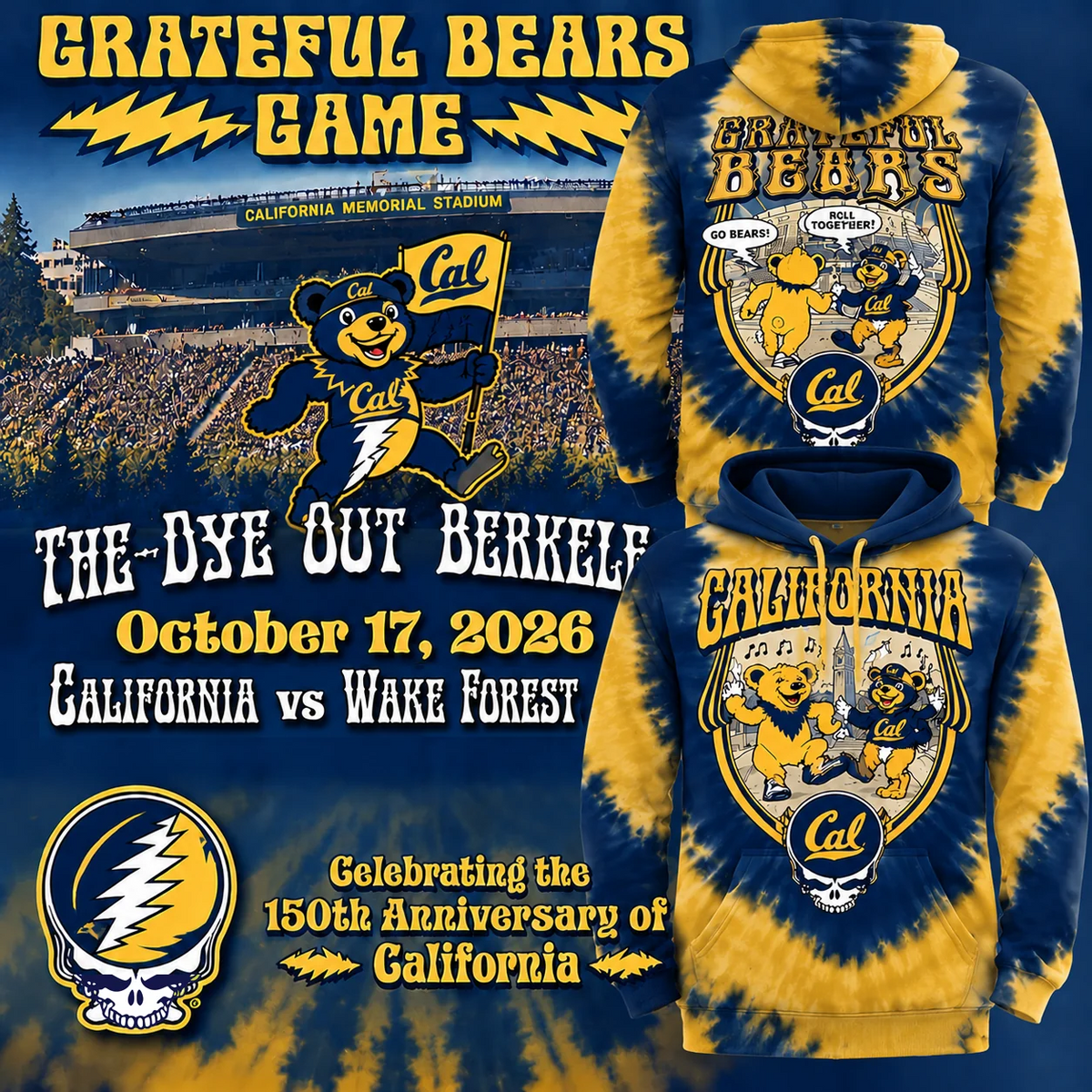 Special Edition 2026 Hoodie Cal Football x Grateful Dead