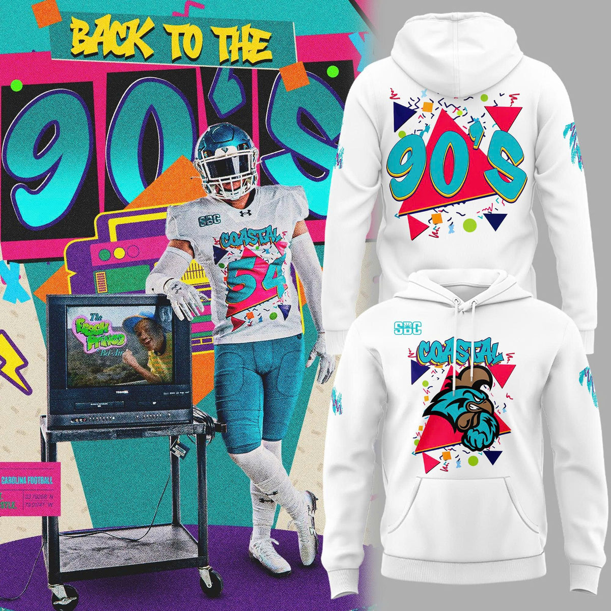 Coastal Football The Friday night (‘90s) Hoodie.