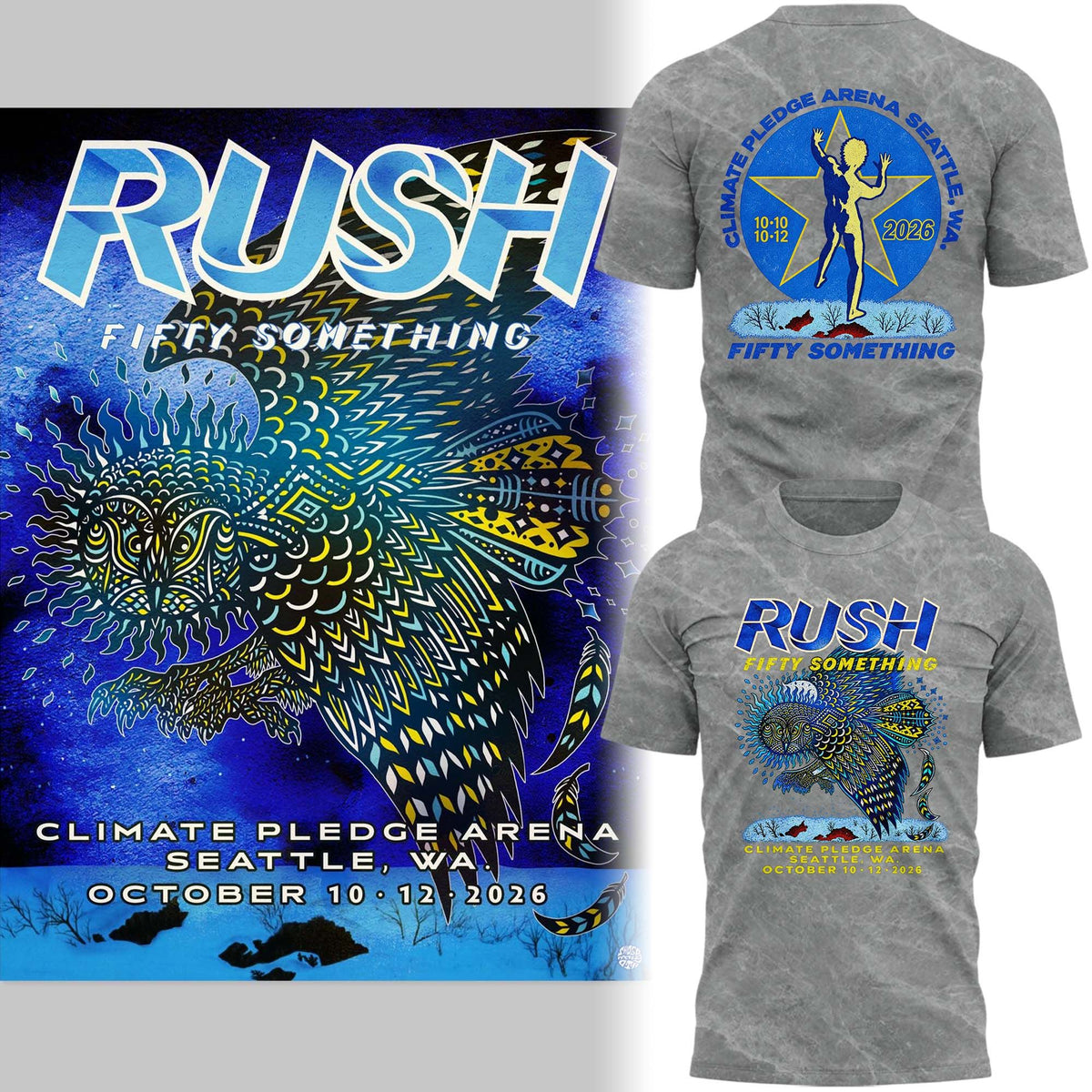 RUSH – Fifty Something Tour 2026 Seattle, WA T-Shirt 02