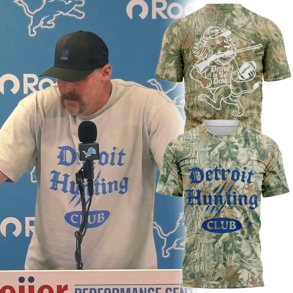 Coach Dan Campbell Detroit Hunting Club Realtree T-shirt