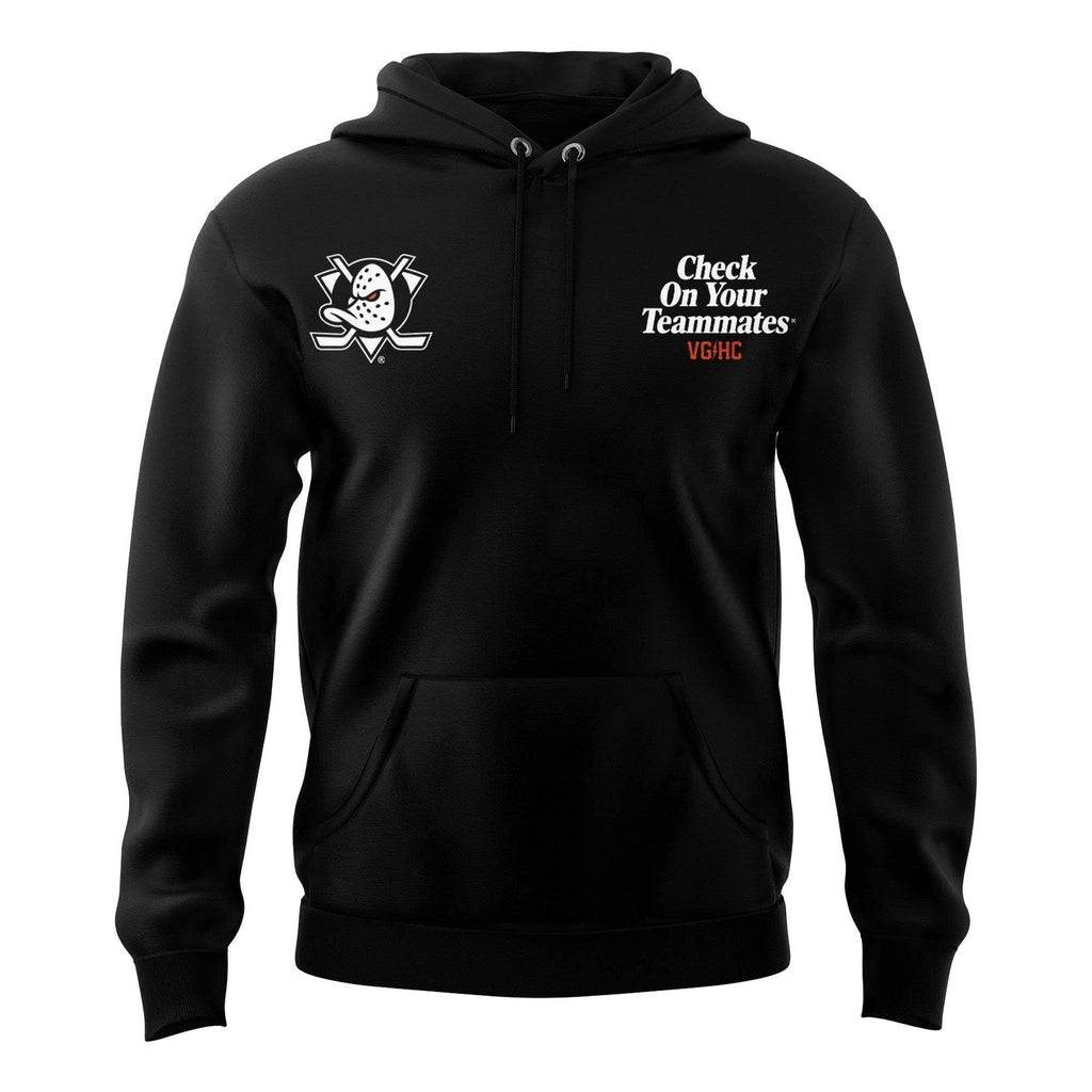 Unisex Black Anaheim Ducks "Check On Your Teammates" Hoodie