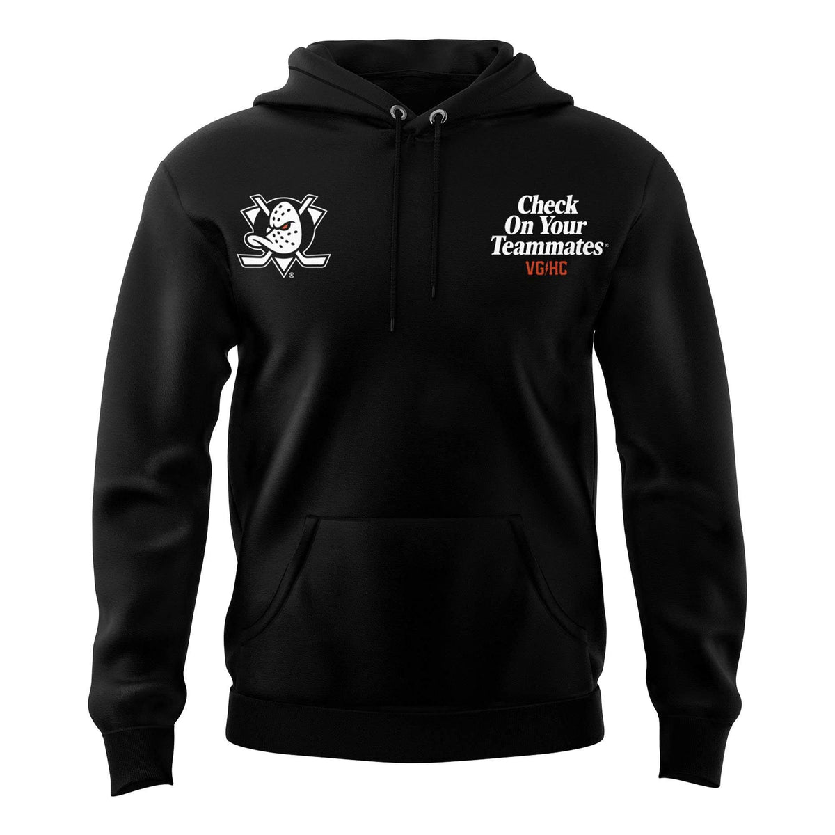 Unisex Black Anaheim Ducks "Check On Your Teammates" Hoodie