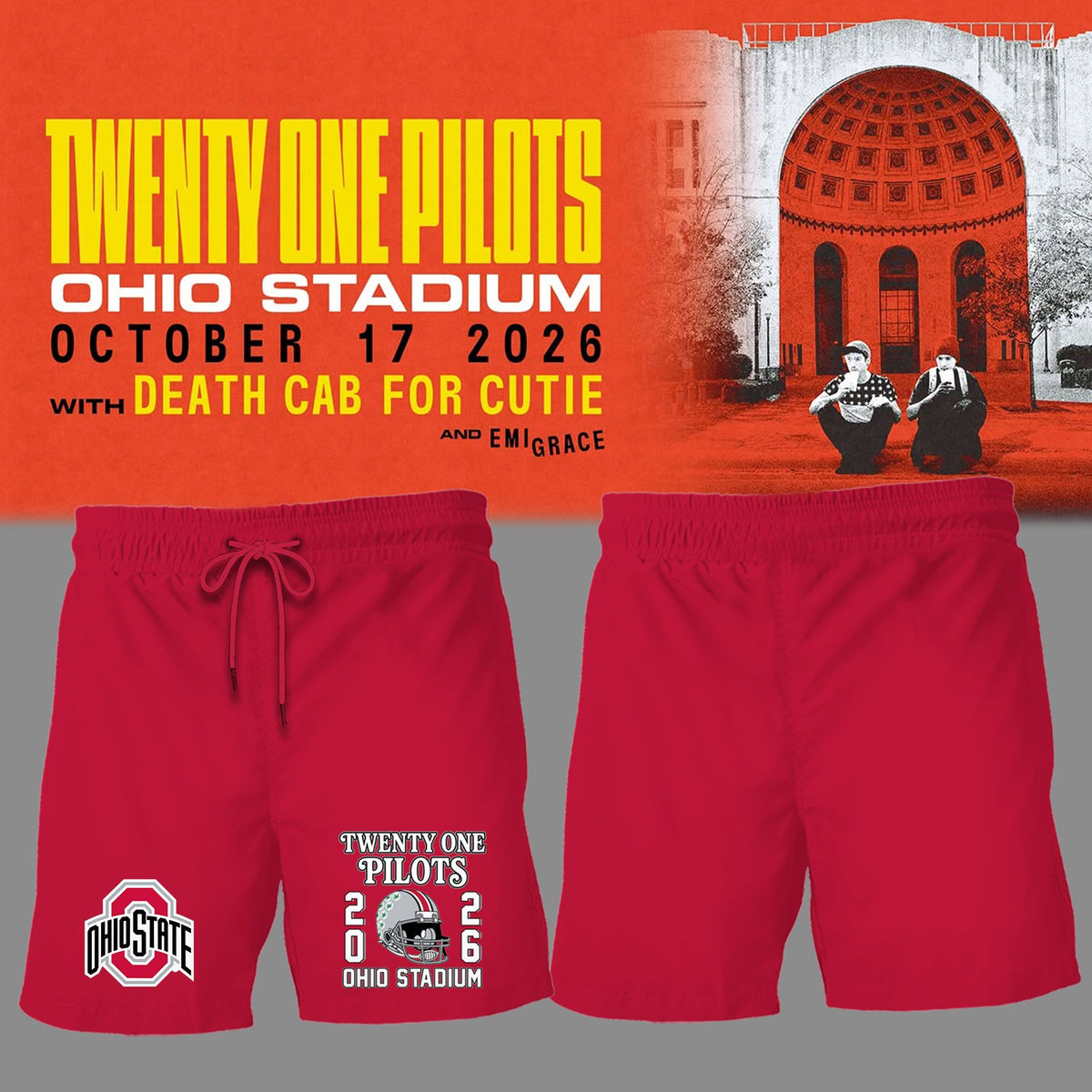 Twenty One Pilots x Ohio State Buckeyes Football T-Shirt 55 Reviews