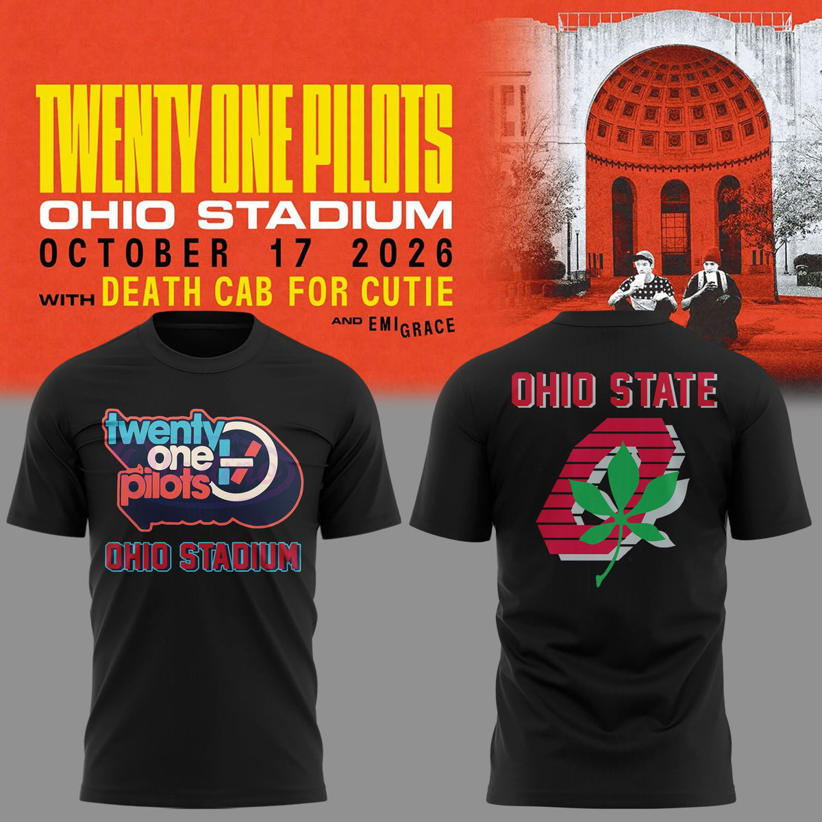 Limited Edition Twenty One Pilots Live From Ohio Stadium T-Shirt