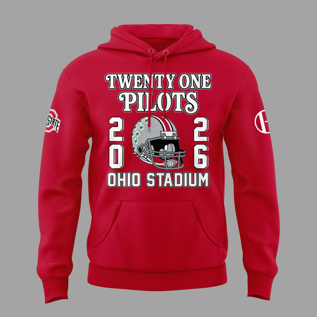 01.30. Red Hoodie Twenty One Pilots x Ohio State Buckeyes Football Hoodie