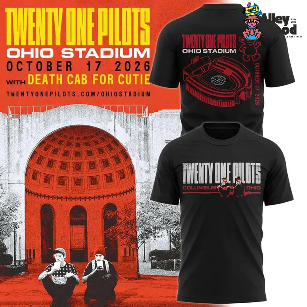 01.58. Twenty One Pilots Ohio Stadium October 17 2026 Black T-Shirt
