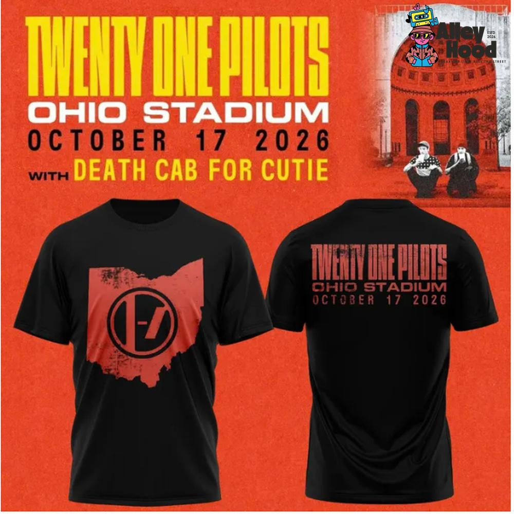 01.64. Twenty One Pilots Ohio Stadium October 17 2026 Black T-Shirt