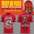 01.48. Twenty One Pilots x Ohio State Football - Ohio Stadium October 17 2026 Red T-Shirt
