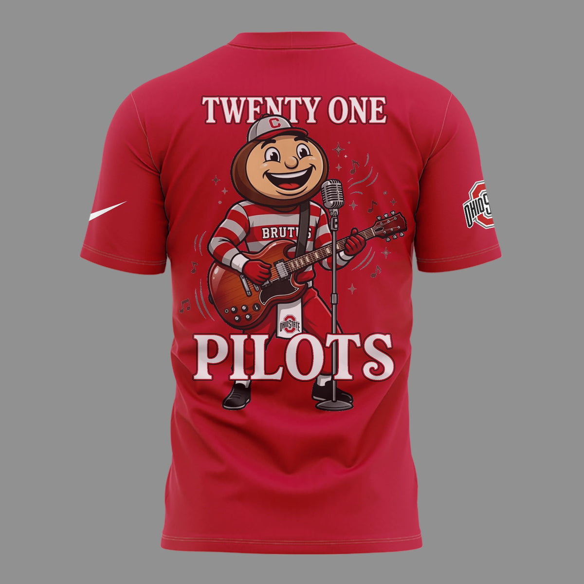 01.48. Twenty One Pilots x Ohio State Football - Ohio Stadium October 17 2026 Red T-Shirt