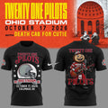 01.50. Black Shirt Twenty One Pilots x Ohio State Football - Ohio Stadium October 17 2026 T-Shirt
