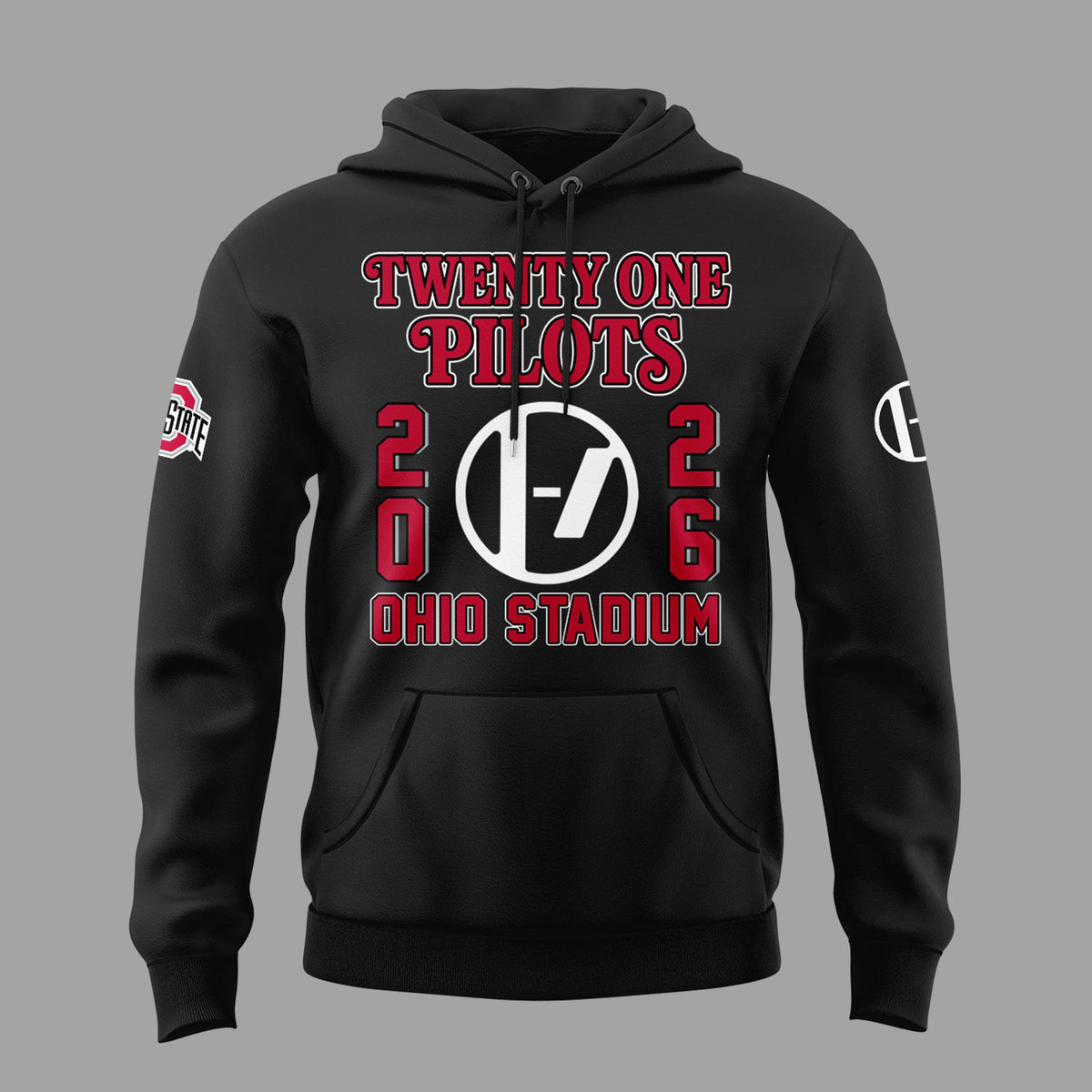 01.51. Black Hoodie Twenty One Pilots x Ohio State Buckeyes Football - Ohio Stadium October 17 2026 Hoodie
