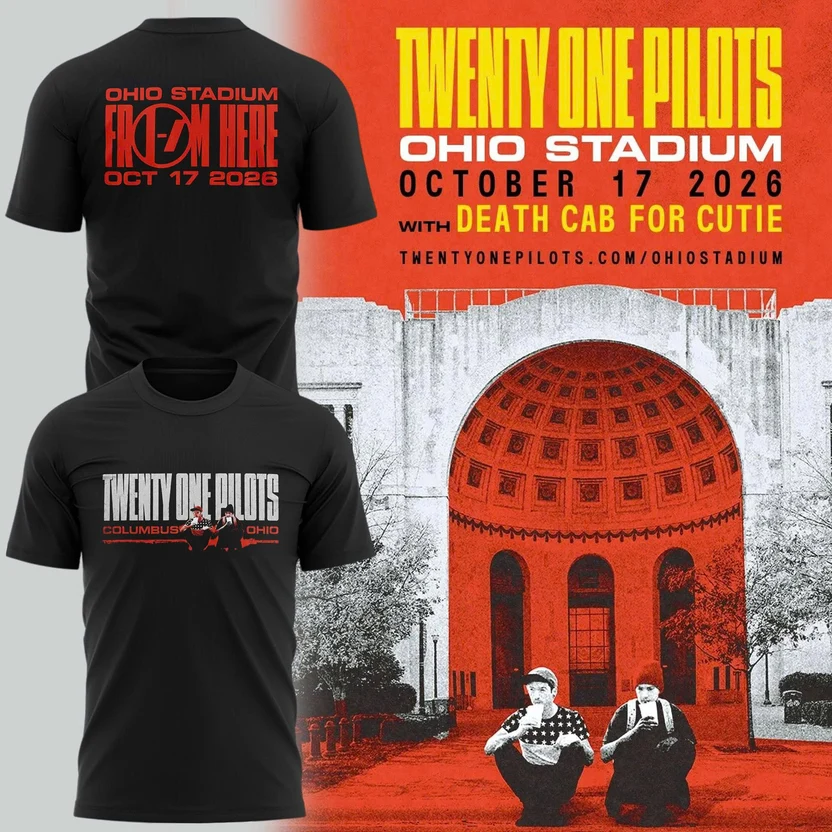 01.40. Special 2026 Twenty One Pilots Live At Ohio Stadium T-Shirt