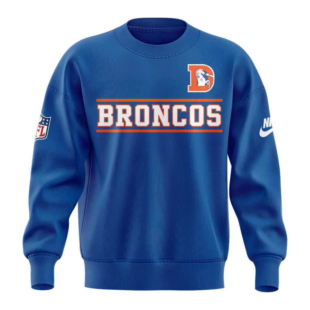 Unisex Royal Blue Denver Broncos 2026 Throwback Sideline Sweatshirt