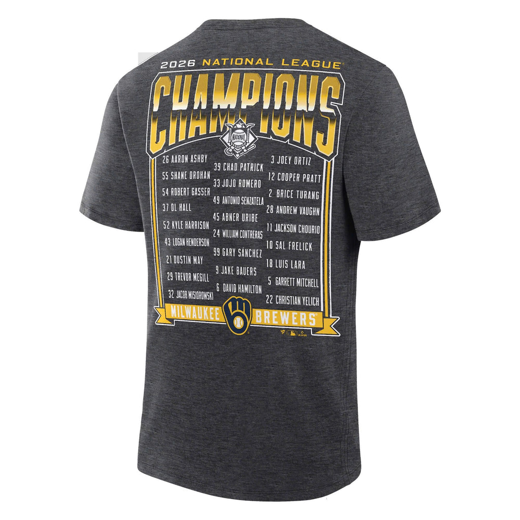Limited Edition 2026 Milwaukee Brewers National League Champions Locker Room T-Shirt