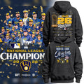 Limited Edition Hoodie 2026 Milwaukee Brewers National League Champions Locker Room Team Signatures Print