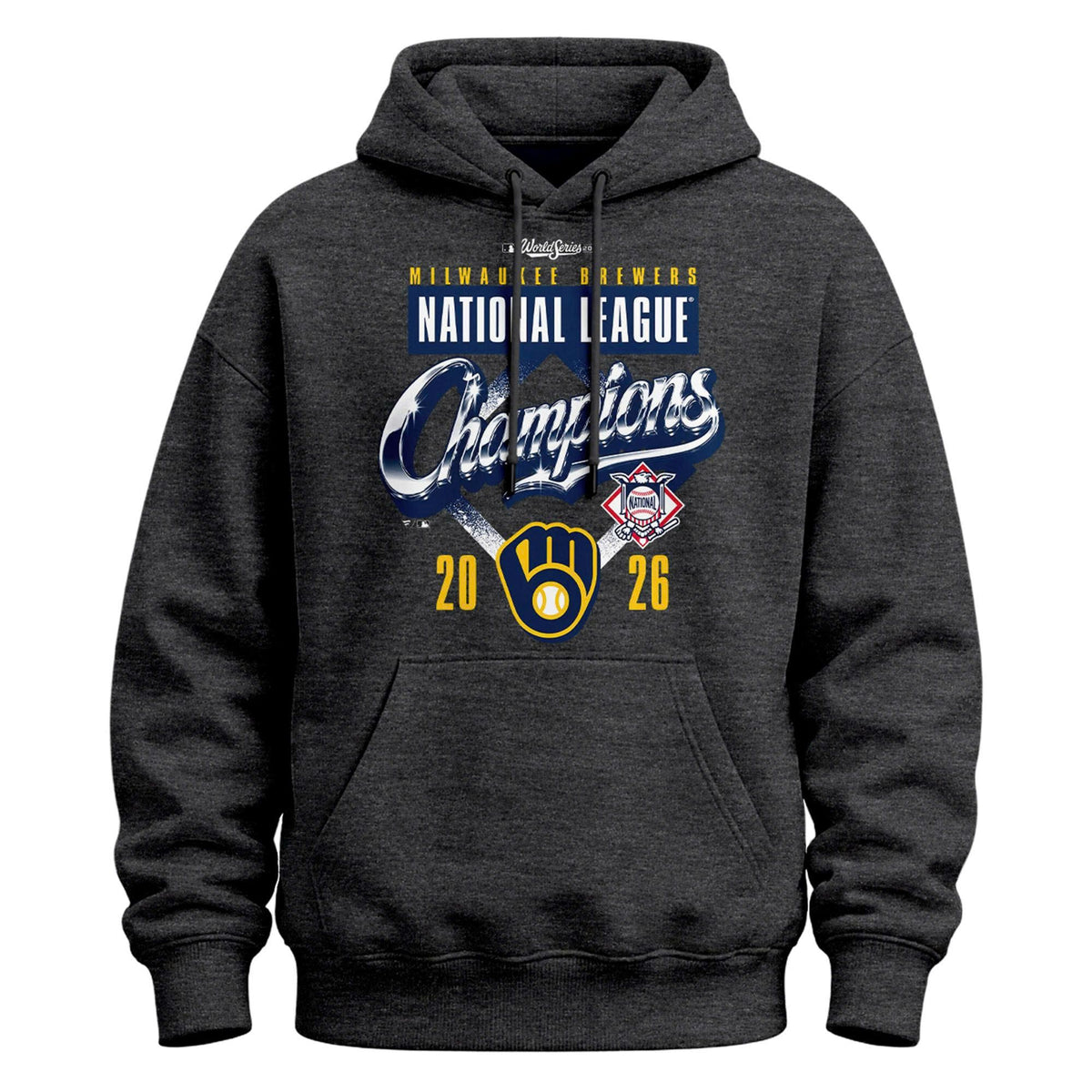 Limited Edition Hoodie Milwaukee Brewers 2026 National League Champions Locker Room