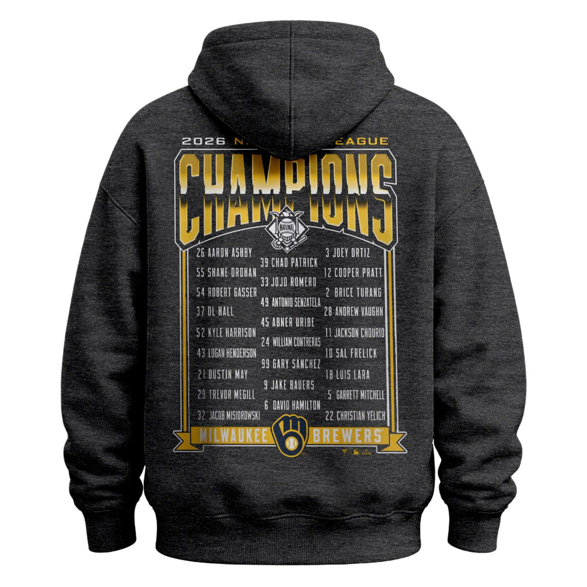 Limited Edition Hoodie Milwaukee Brewers 2026 National League Champions Locker Room
