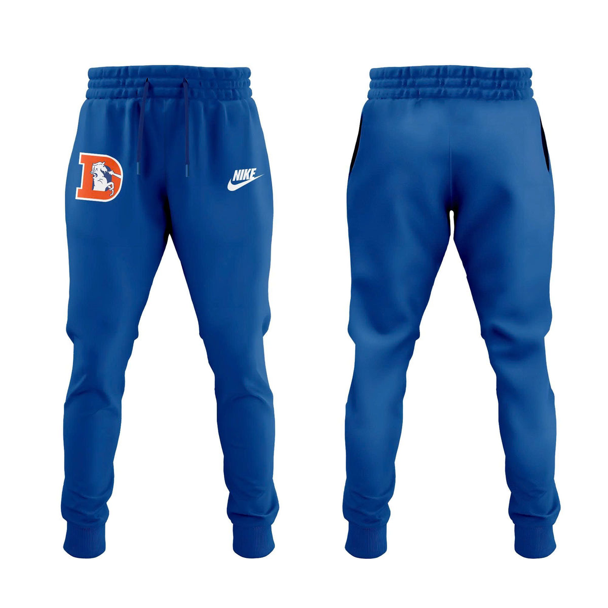 Unisex Royal Blue Denver Broncos 2025 Throwback Sideline hoodie
