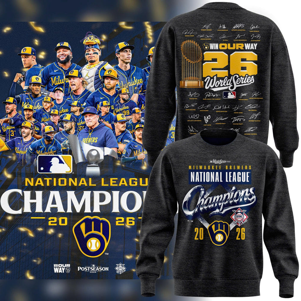 Limited Edition Sweatshirt 2026 Milwaukee Brewers National League Champions Locker Room