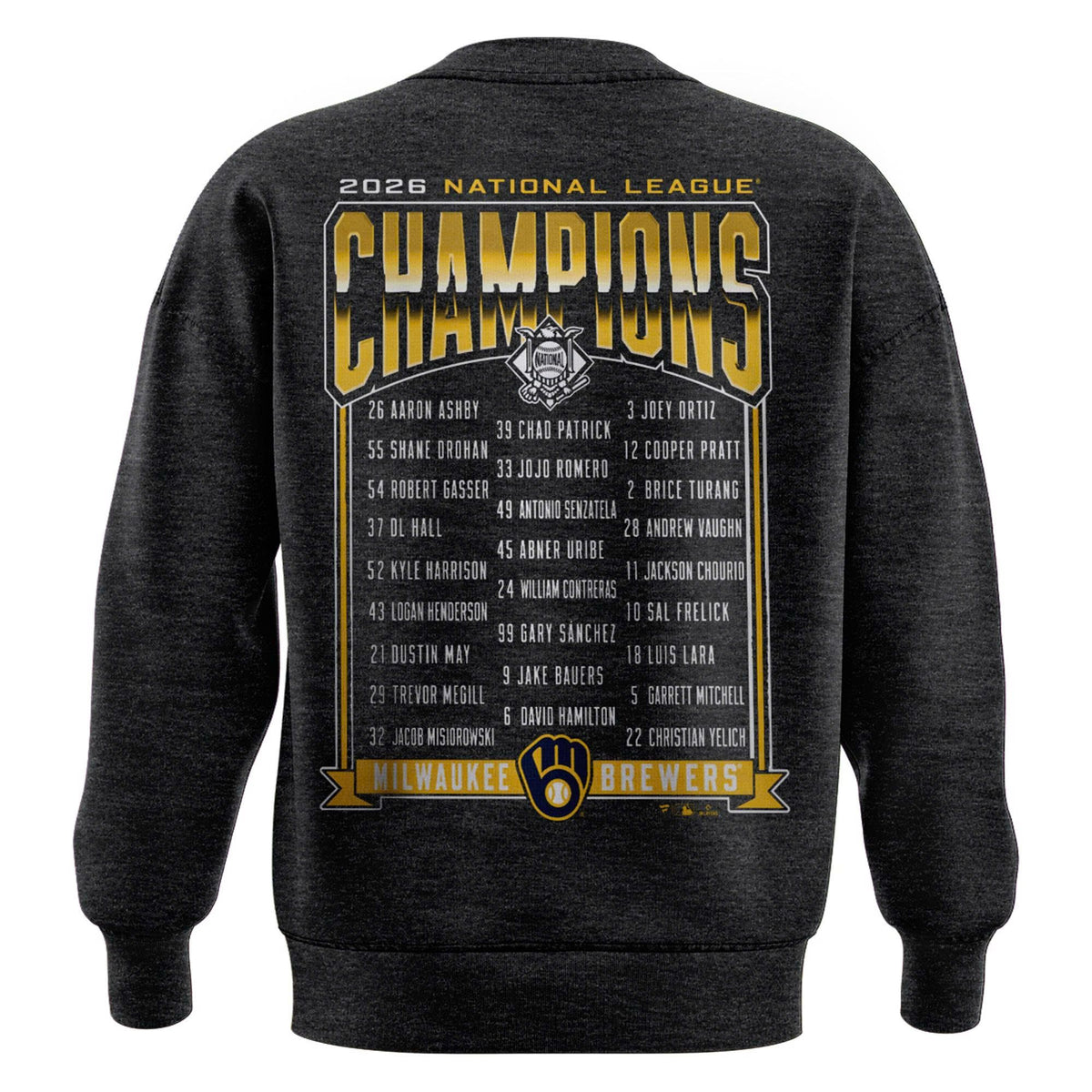 Limited Edition Sweatshirt Milwaukee Brewers 2026 National League Champions Locker Room