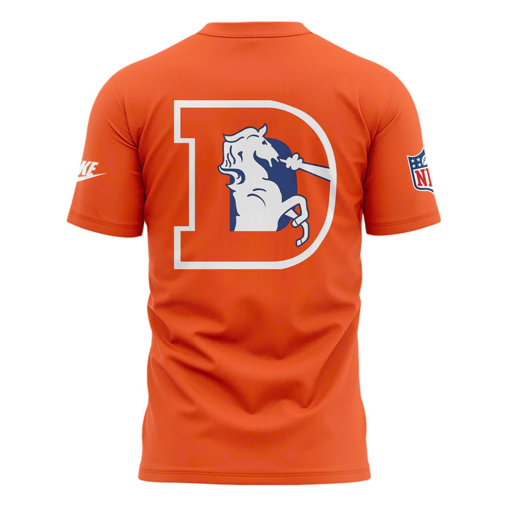 Unisex Orange Denver Broncos 2026 Throwback T-shirt