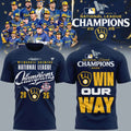 Limited Edition 2026 Milwaukee Brewers National League Champions Locker Room T-Shirt Navy