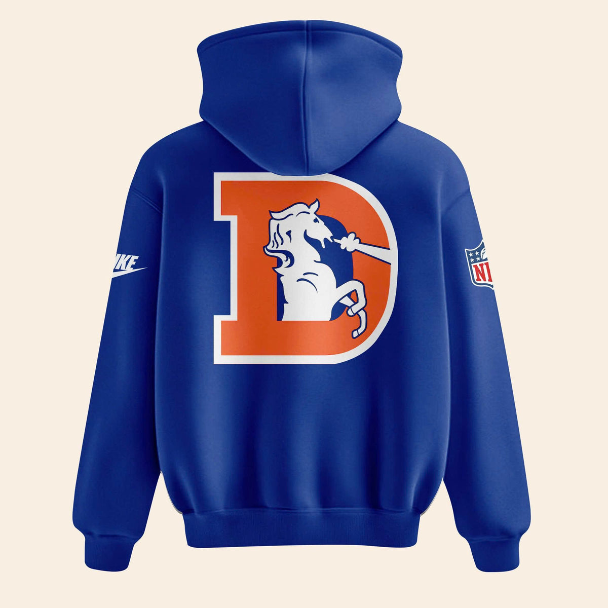 Unisex Royal Blue Denver Broncos 2026 Throwback hoodie