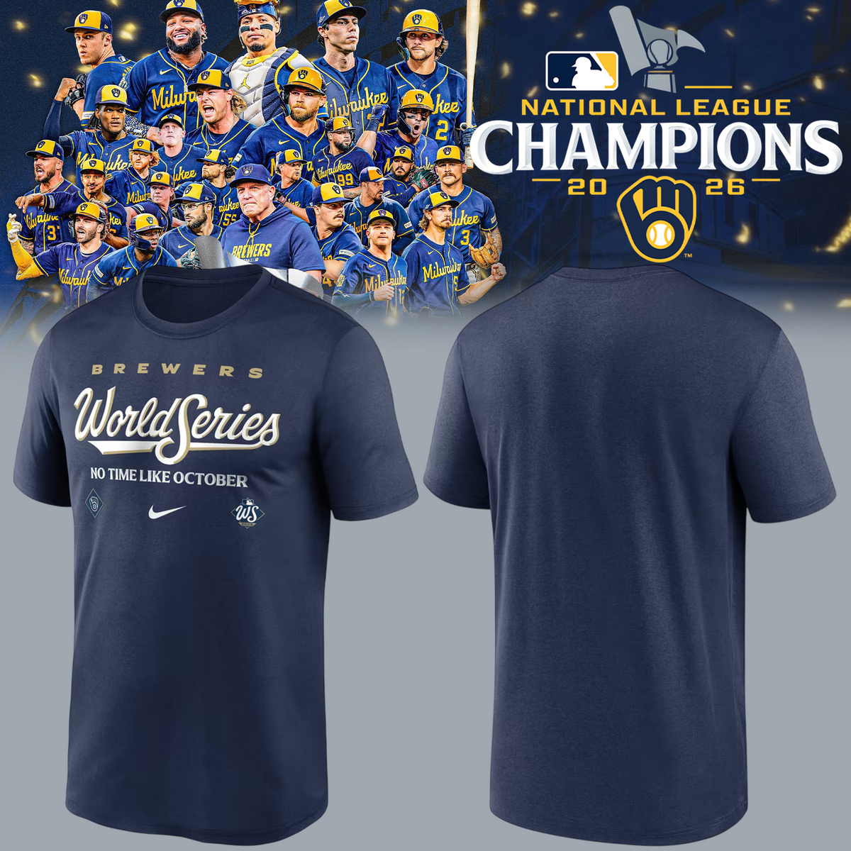 03.Milwaukee Brewers 2026 National League Champions T-Shirt