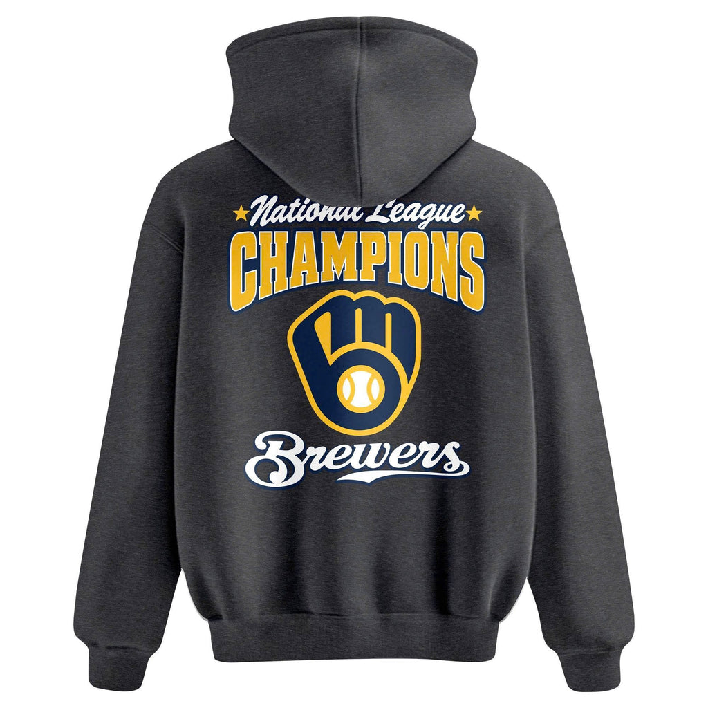 Women's Milwaukee Brewers Heather Charcoal 2026 National League Champions Hoodie – Updated Version