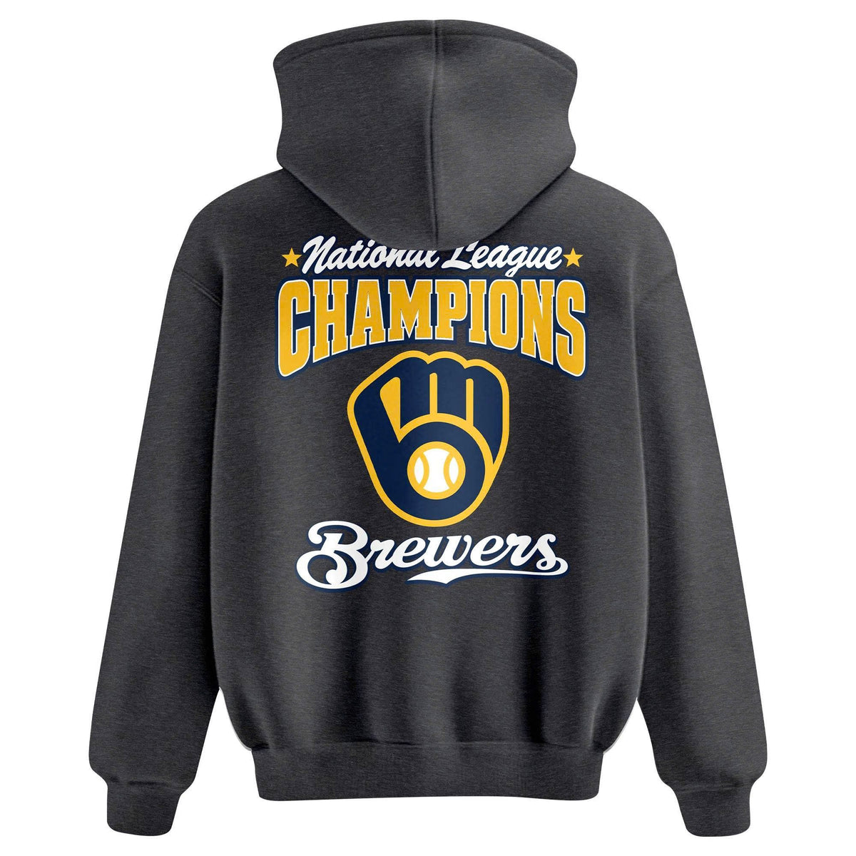 Women's Milwaukee Brewers Heather Charcoal 2026 National League Champions Hoodie – Updated Version