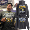 Women's Milwaukee Brewers Heather Charcoal 2026 National League Champions Hoodie – Updated Version