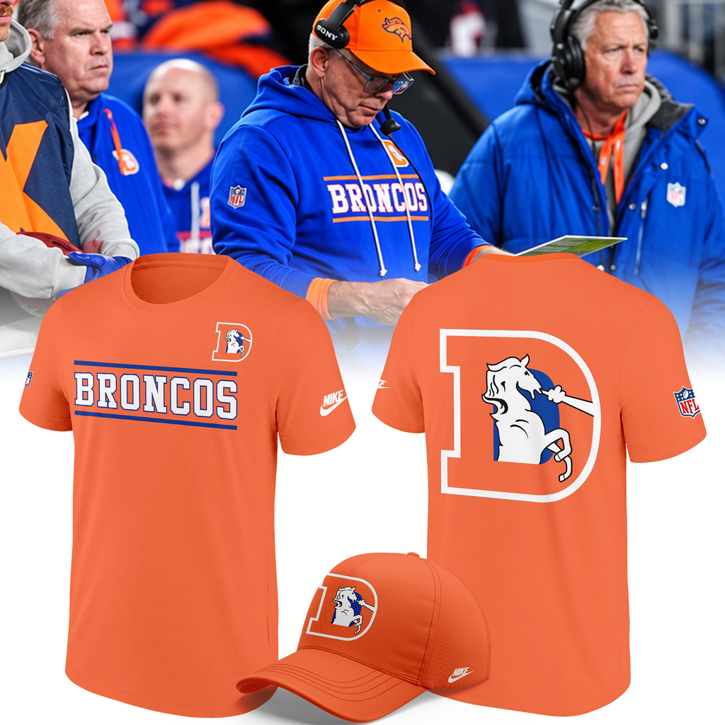 Exclusive Version Denver Broncos Throwback Orange Tshirt
