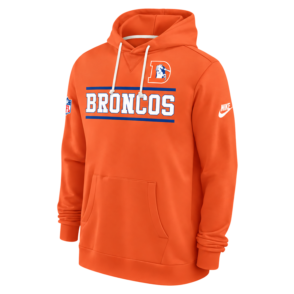 Exclusive Version Denver Broncos Throwback Orange Hoodie