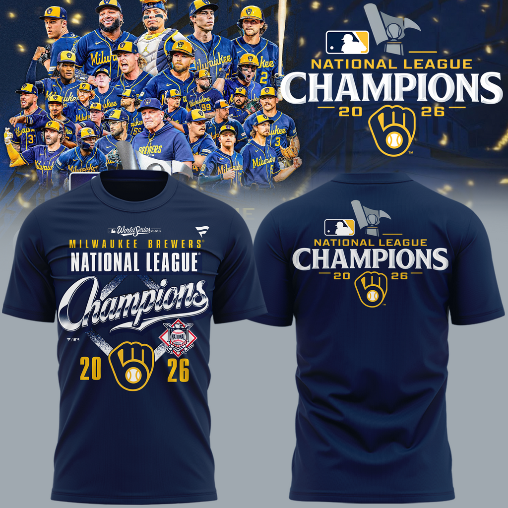 02.VIP.Milwaukee Brewers 2026 National League Champions T-Shirt