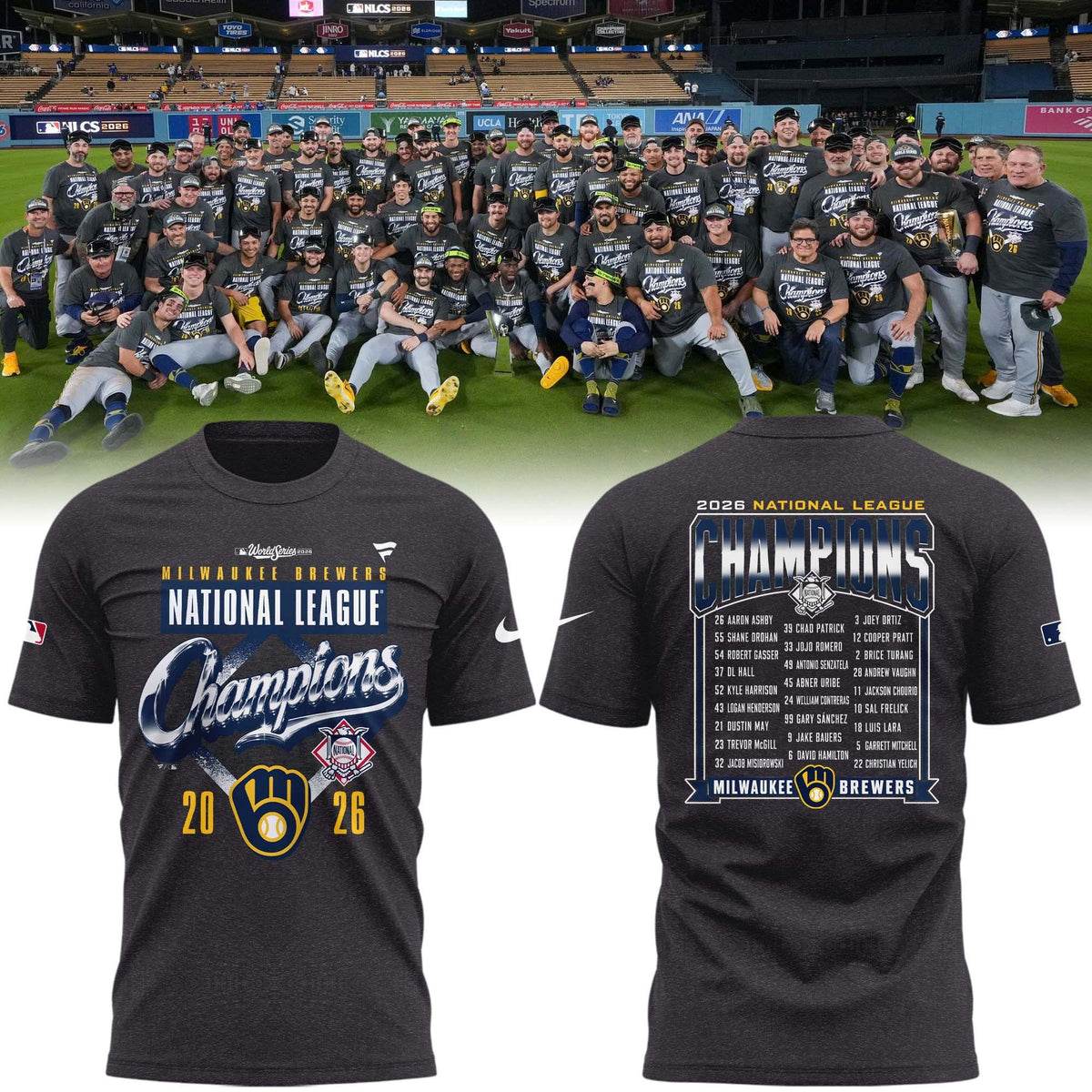 Milwaukee Brewers – 2026 National League Champions T-Shirt
