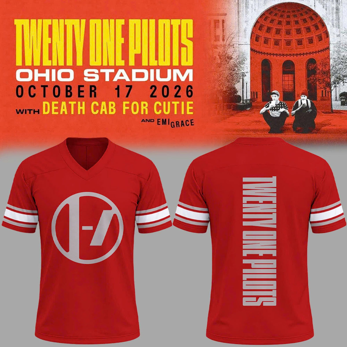02. Exclusive 2026 Twenty One Pilots Live At Ohio Stadium Jersey