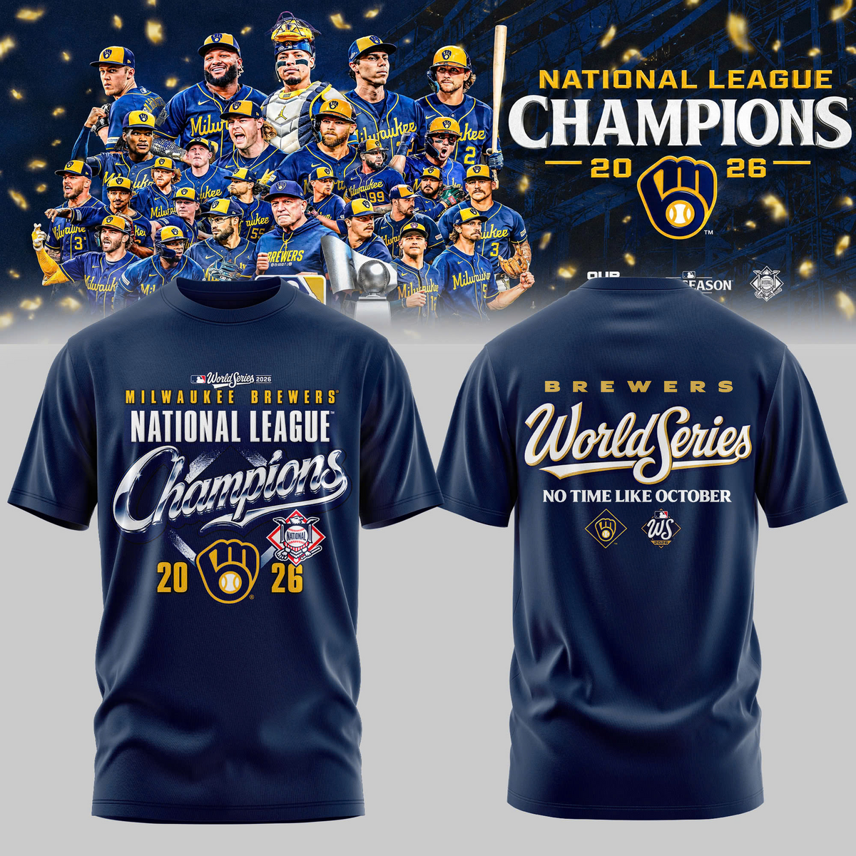 06.Milwaukee Brewers 2026 National League Champions T-Shirt